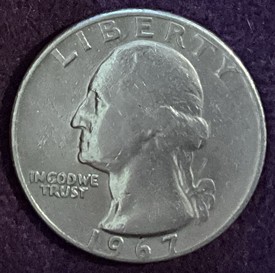 Quarter Washington 1967 34  coin collectible - Main Image 3