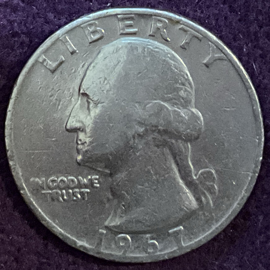 Quarter Washington 1967 35  coin collectible - Main Image 3