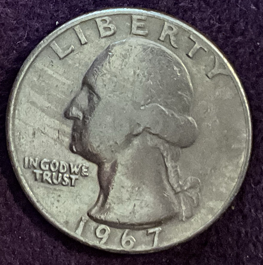 Quarter Washington 1967 37  coin collectible - Main Image 3