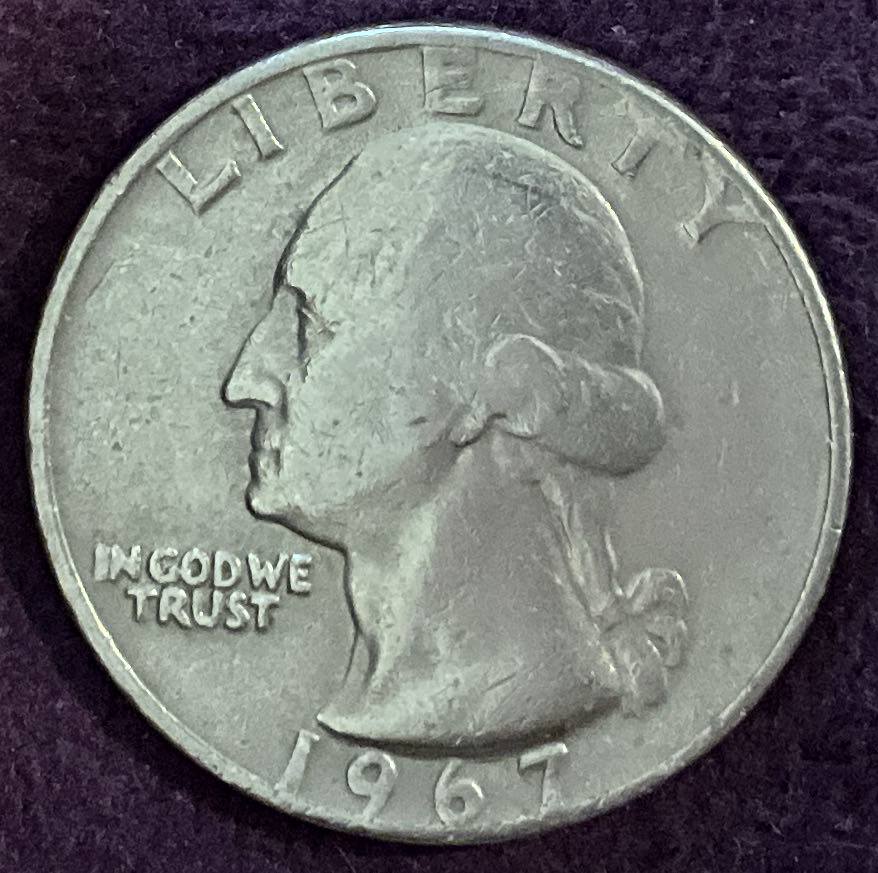 Quarter Washington 1967 39  coin collectible - Main Image 3