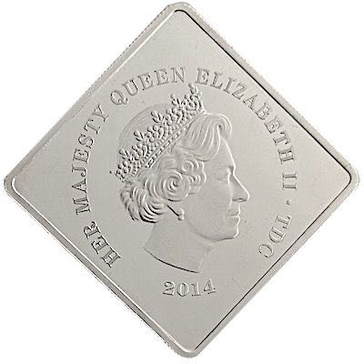 Tristan da Cunha, Crown 2014 (Tristão da Cunha & Ship) Silver Plated Proof  coin collectible - Main Image 2