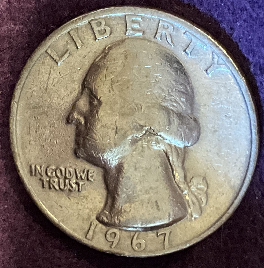 Quarter Washington 1967 44  coin collectible - Main Image 3