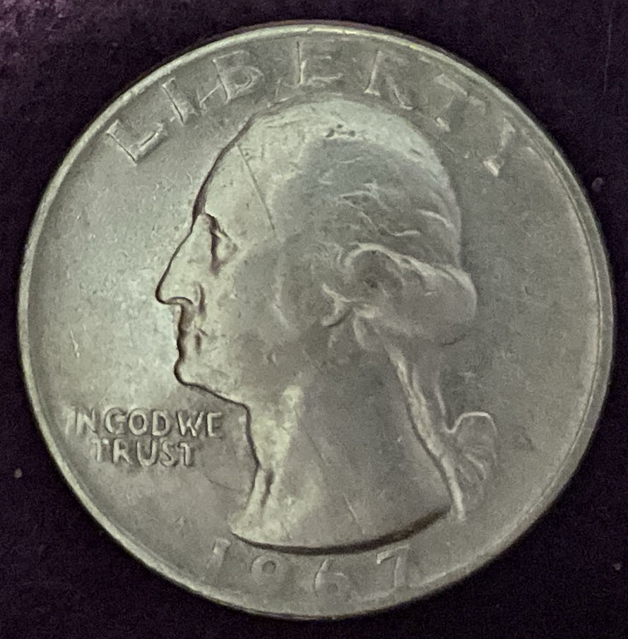 Quarter Washington 1967 49  coin collectible - Main Image 3