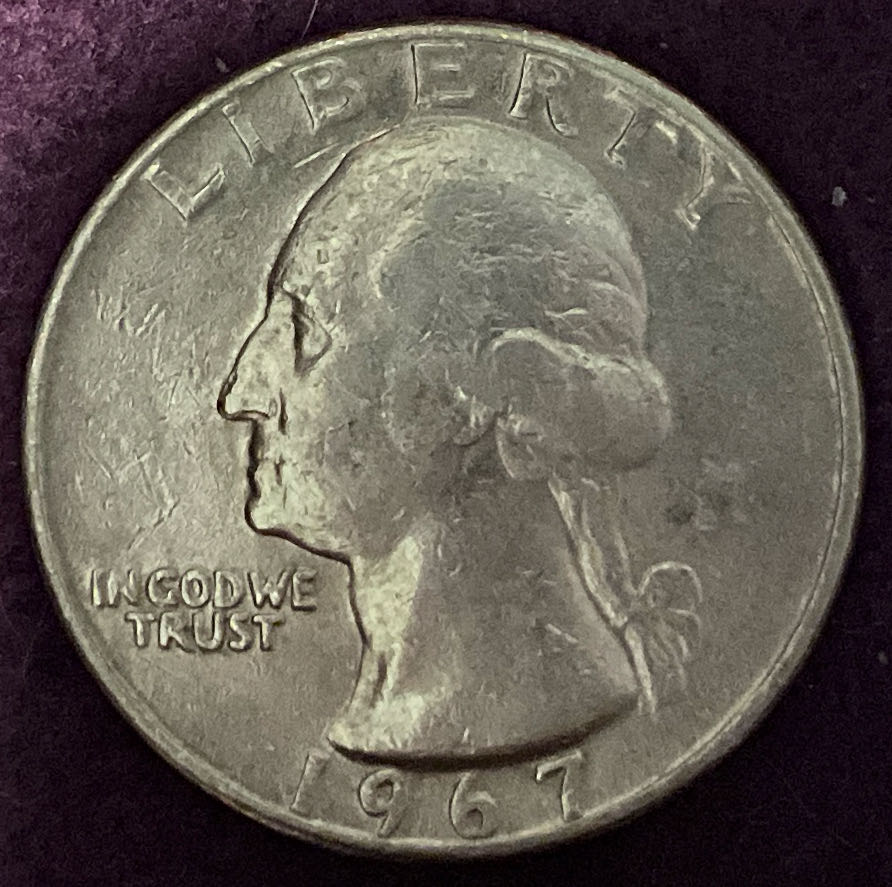 Quarter Washington 1967 50  coin collectible - Main Image 3