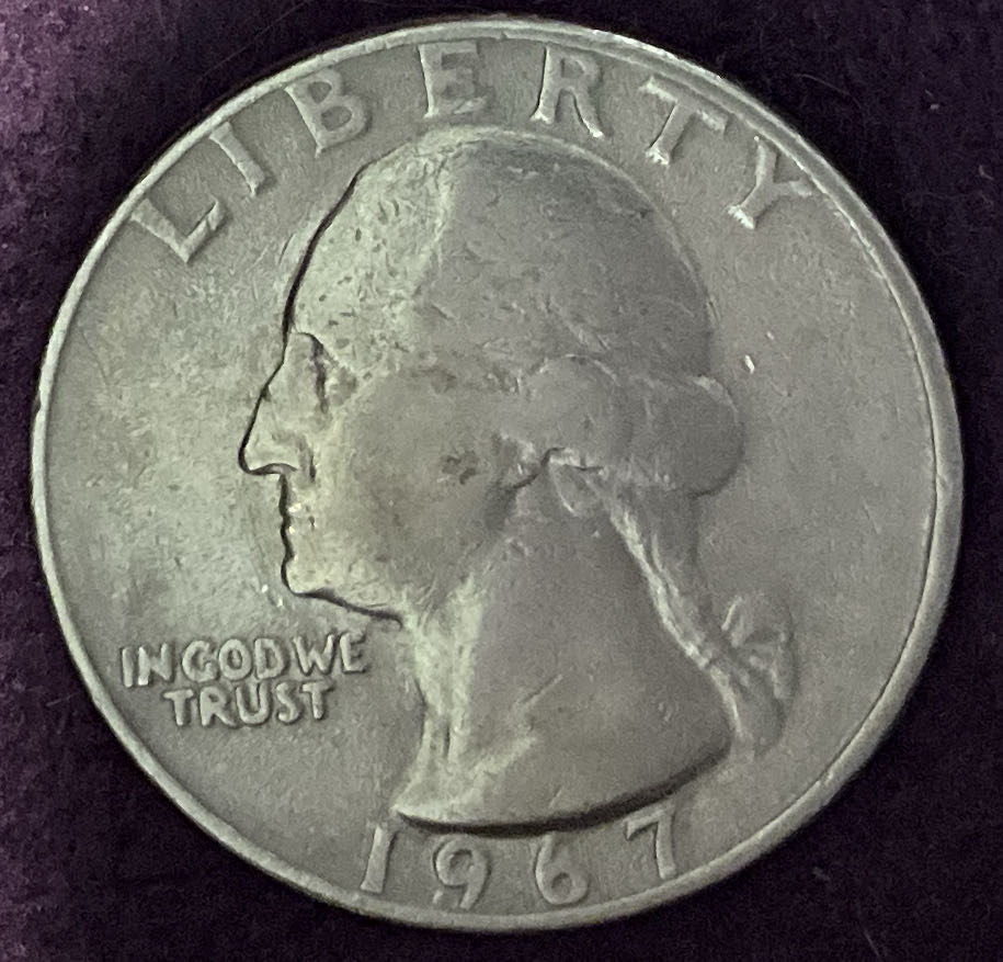 Quarter Washington 1967 52  coin collectible - Main Image 3