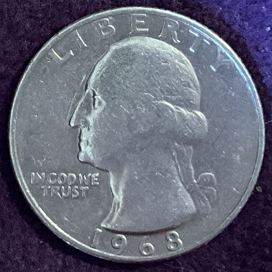 Quarter Washington 1968 2  coin collectible - Main Image 3