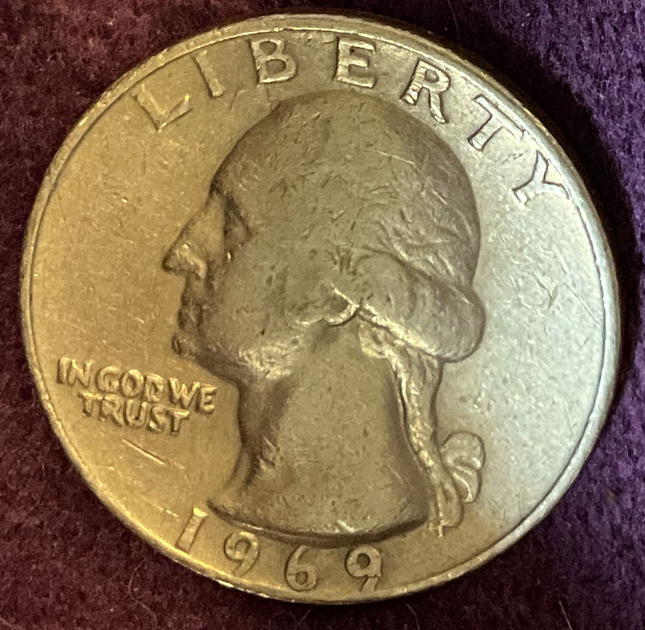 Quarter Washington 1969 2  coin collectible - Main Image 3