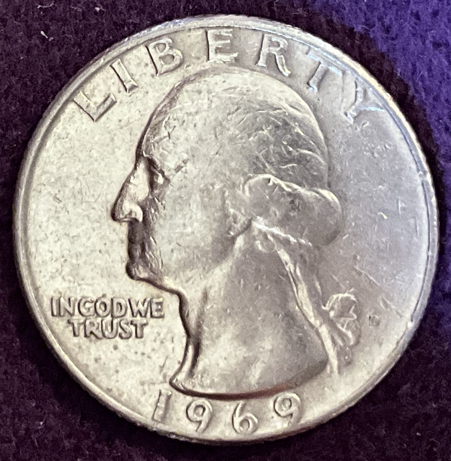 Quarter Washington 1969 D 3  coin collectible - Main Image 3