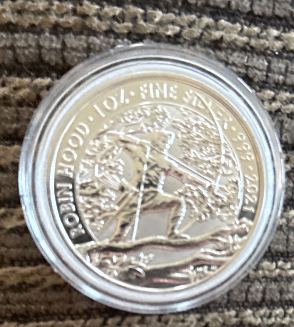 2021 Robin Hood Silver 2 lp  coin collectible - Main Image 2
