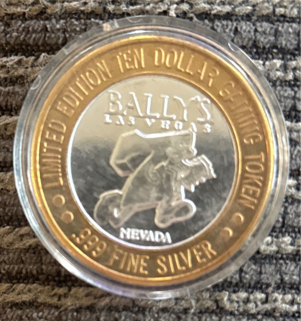 10 Dollar Ballys Gaming Silver Coin  coin collectible - Main Image 2