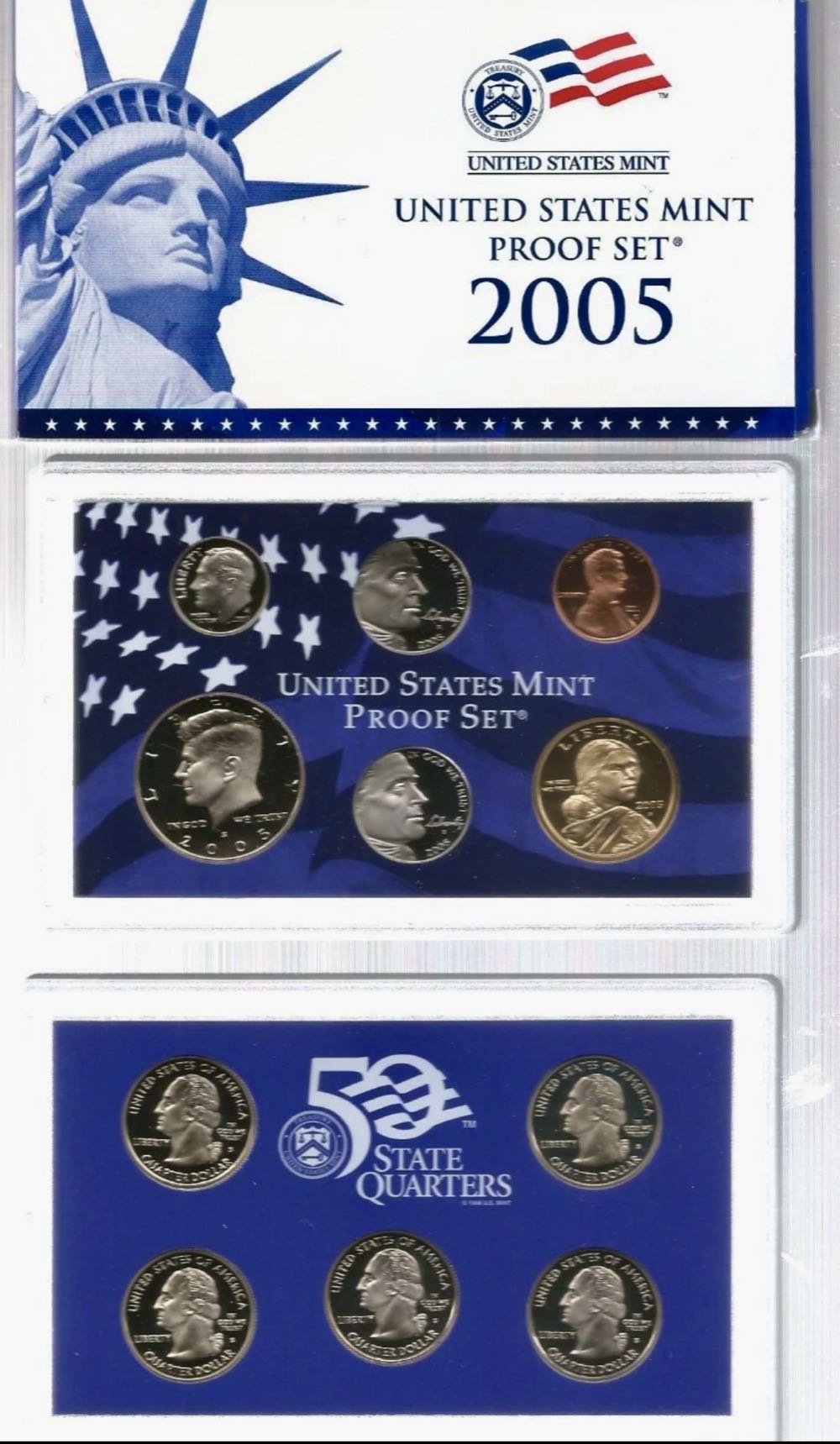 1989 US Commemorative 3 Coin Proof Set 5$ Gold, 1$Silver, .50 Cent $Silver