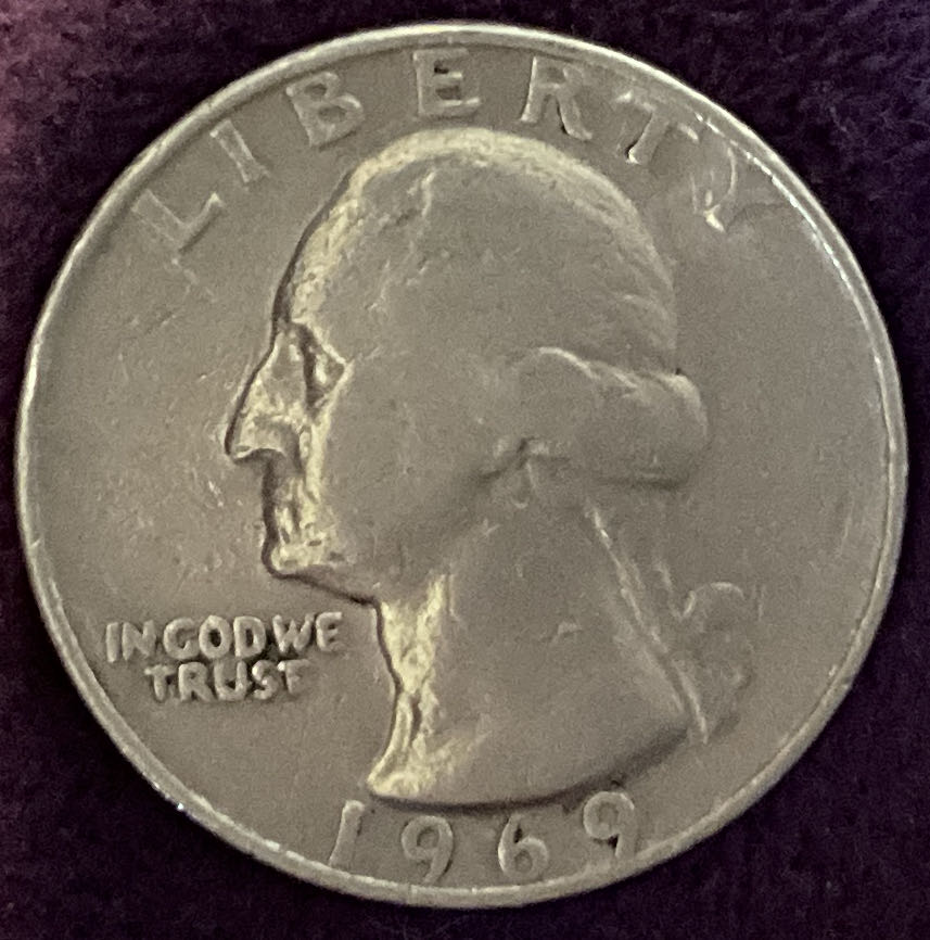 Quarter Washington 1969 5  coin collectible - Main Image 3