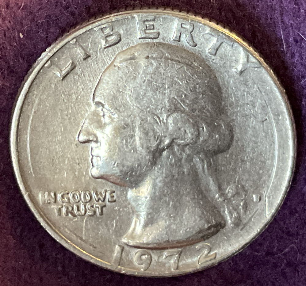 Quarter Washington 1972 D 15  coin collectible - Main Image 3