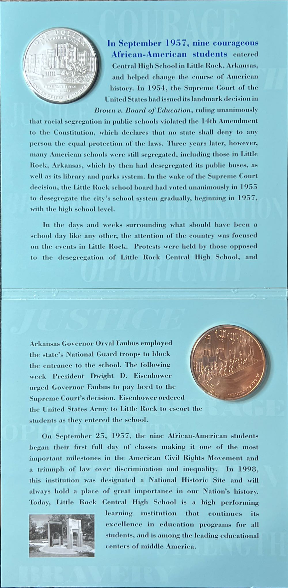 2007 United States Mint Little Rock Coin And Medal Set  coin collectible - Main Image 3