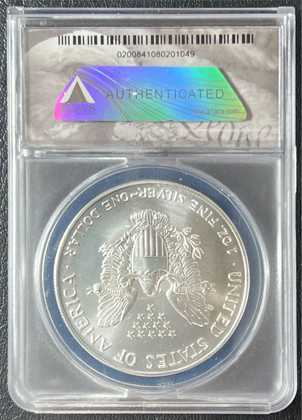1993 $1 American Silver Eagle ANACS MS69   coin collectible - Main Image 2
