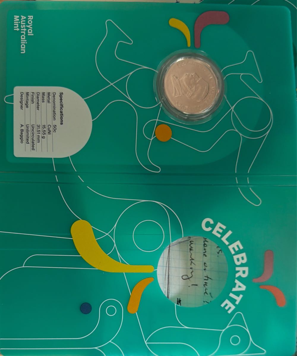 Celebrate 202650c Coloured Uncirculated Coin  coin collectible [Barcode 9314688118829] - Main Image 4