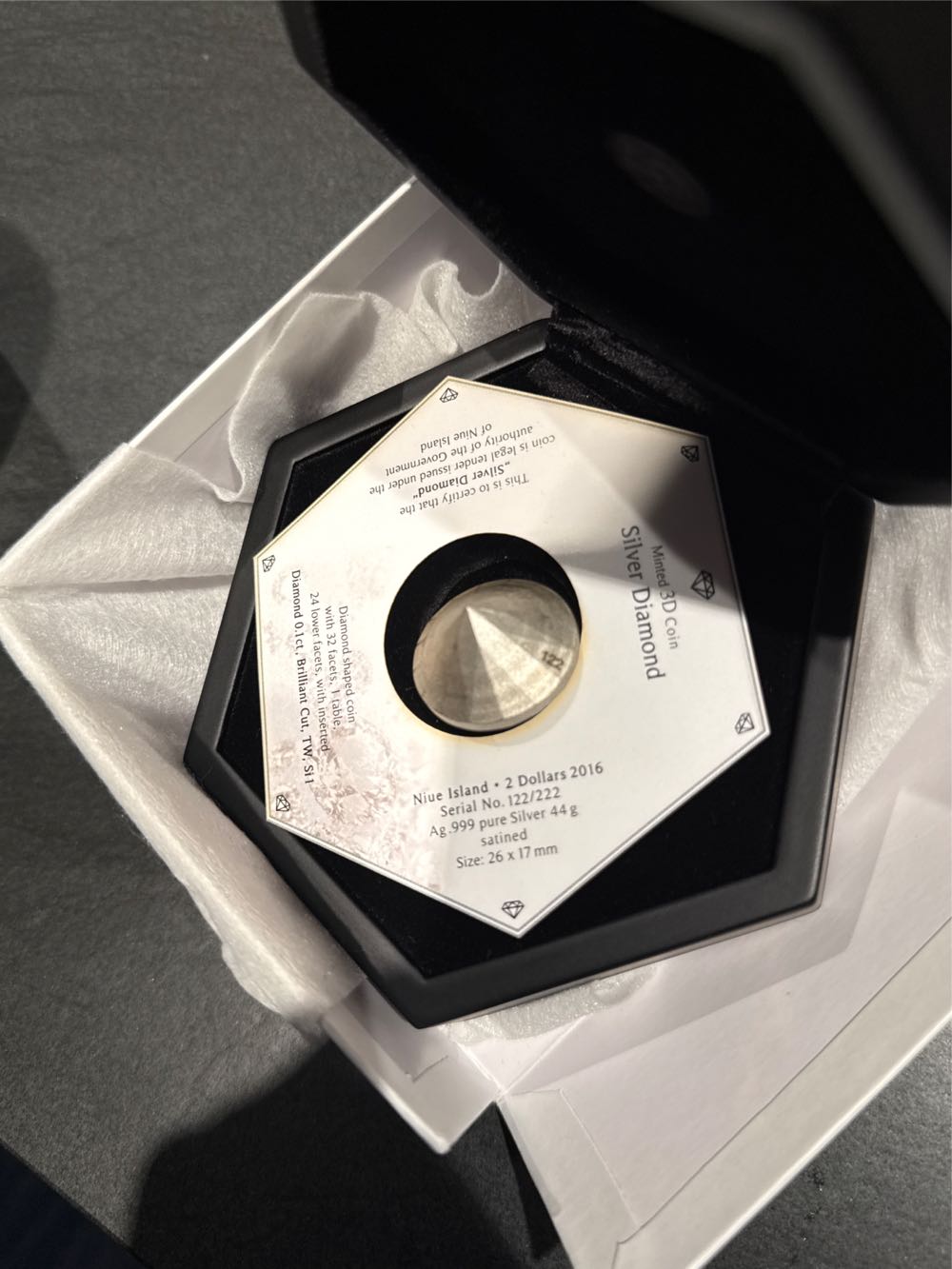 Silver Diamond (Minted 3D Coin)  coin collectible - Main Image 2