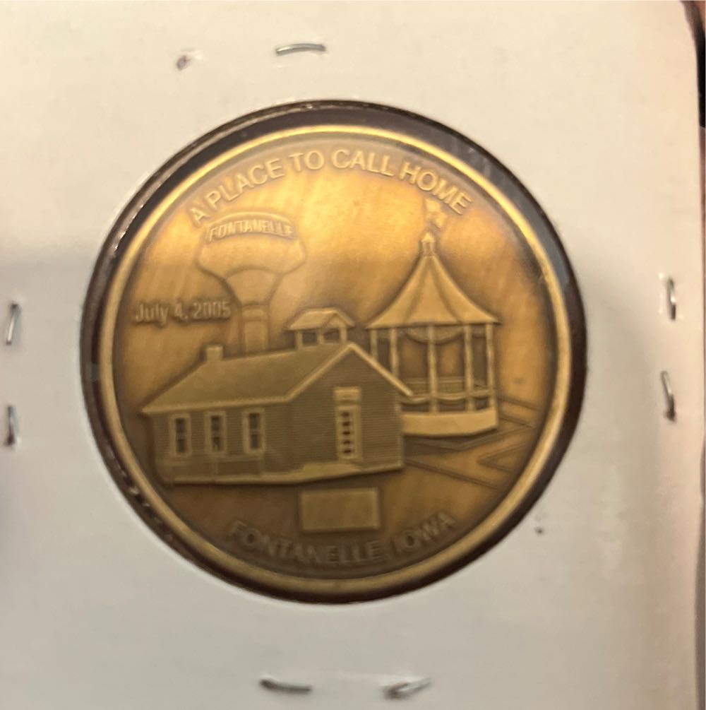 Fontanelle, Iowa 150 Year Celebration 1855-2005 Token  coin collectible - Main Image 2