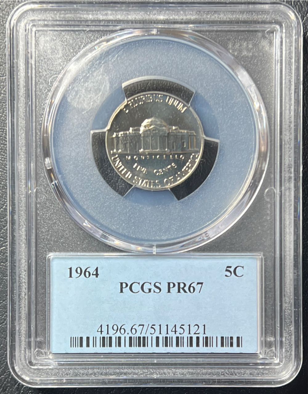 1964 Jefferson Nickel PCGS PR67  coin collectible - Main Image 2