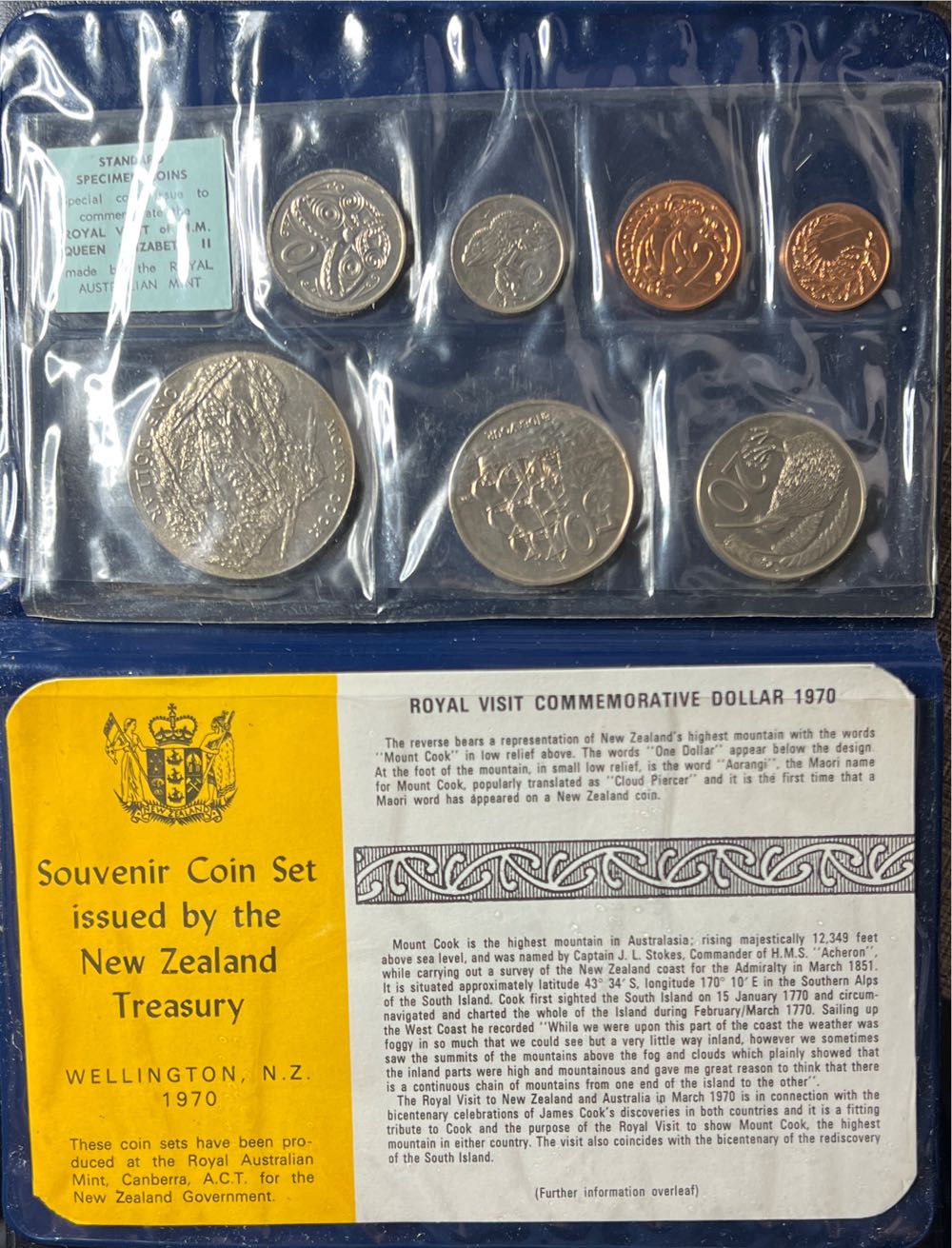1970 Coin Set New Zealand Mint Set  coin collectible - Main Image 2