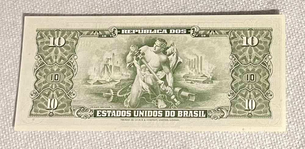 10 Cruzeiros (Vargas) 1966-67 Banknote  coin collectible - Main Image 2
