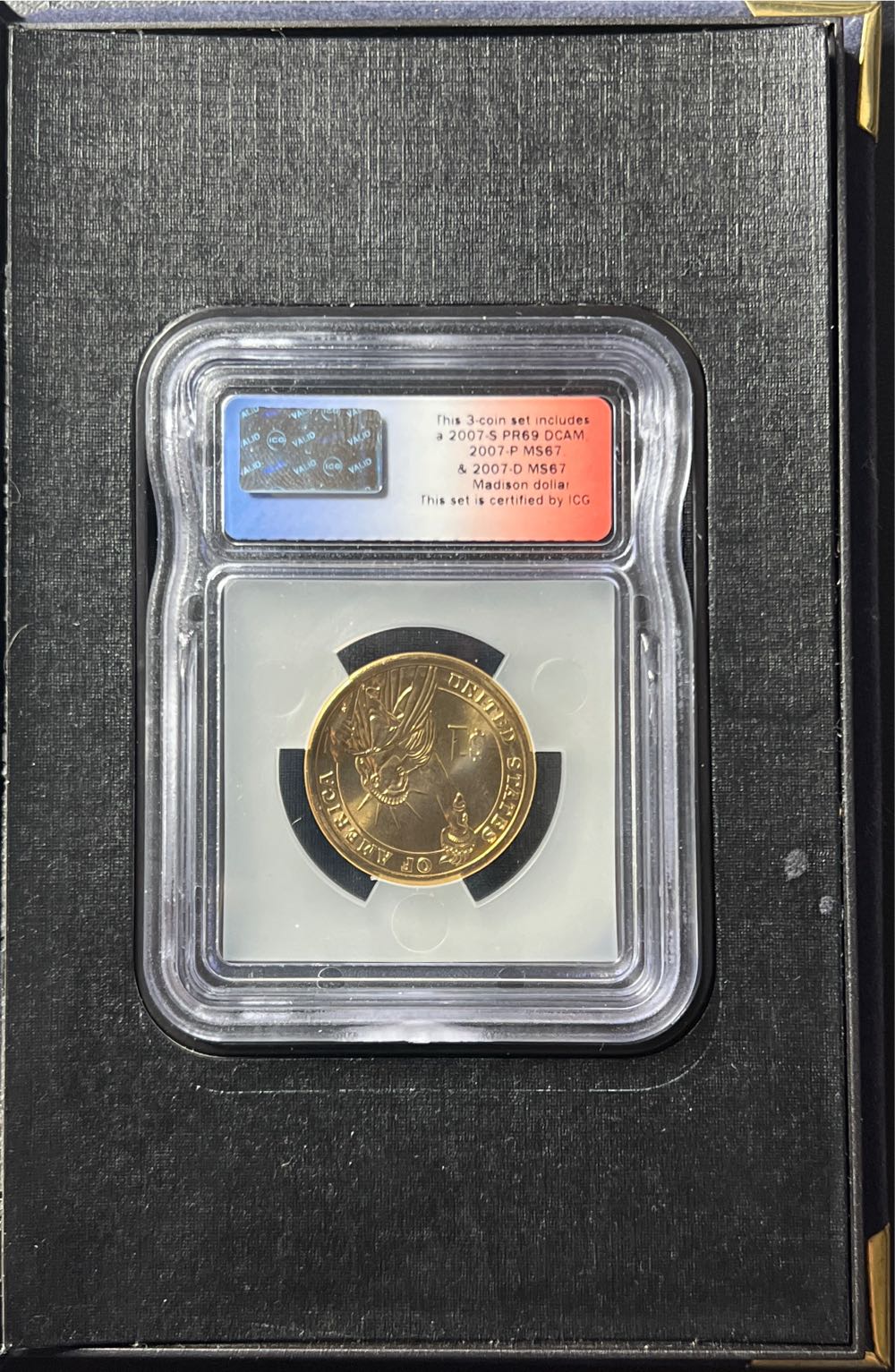 2007 D James Madison ICG MS67  coin collectible - Main Image 3