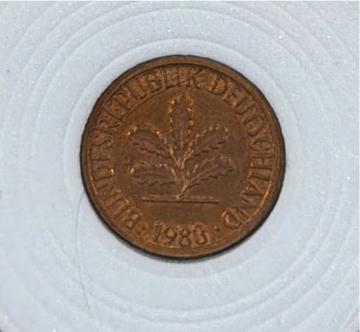German 1 Pfennig  coin collectible - Main Image 2