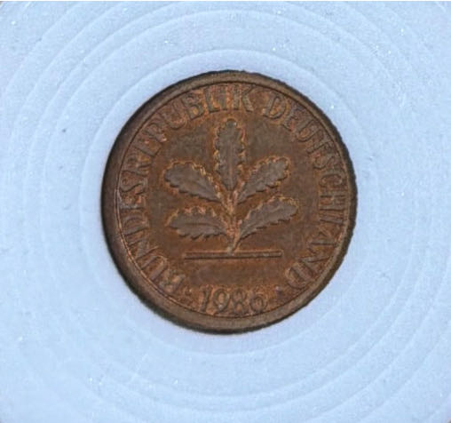 German 1 Pfennig  coin collectible - Main Image 2