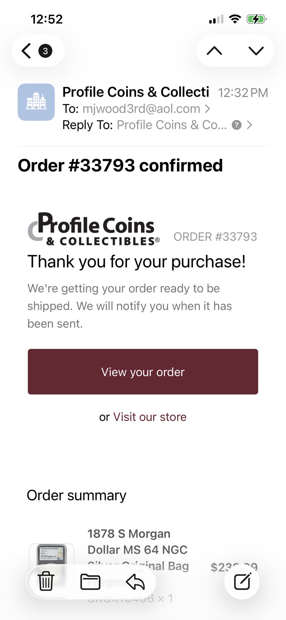 Morgan Silver Dollar 1878-S  coin collectible - Main Image 2