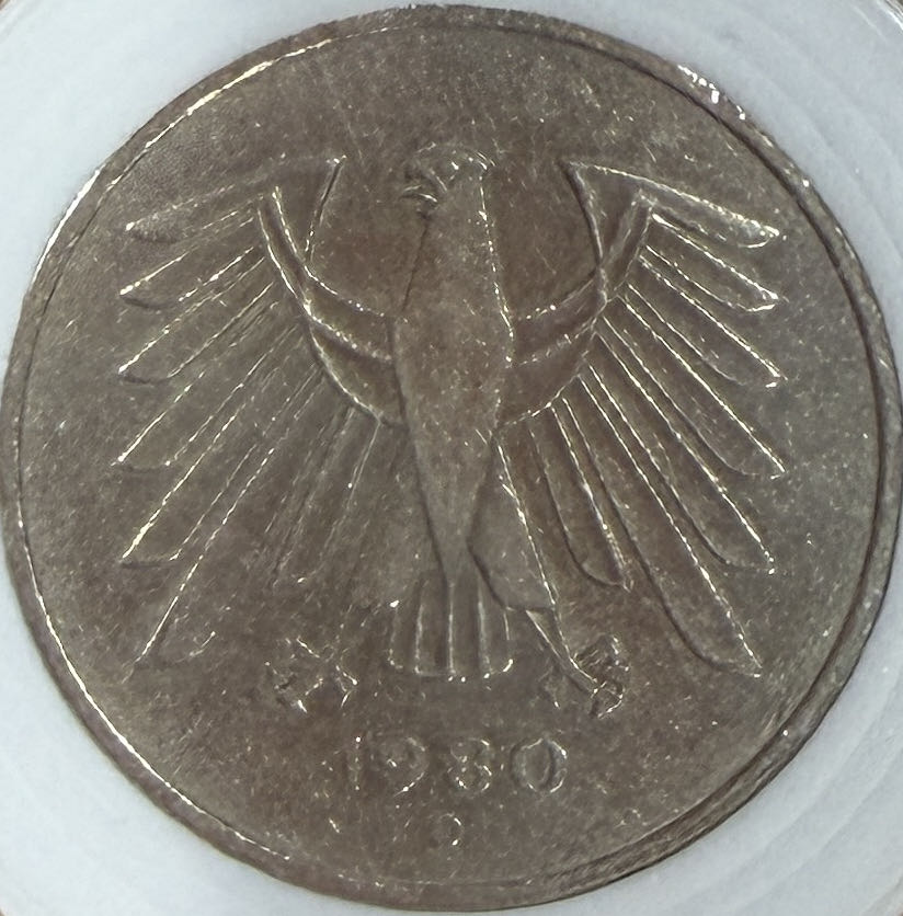 German 5 Deutsche Mark  coin collectible - Main Image 2