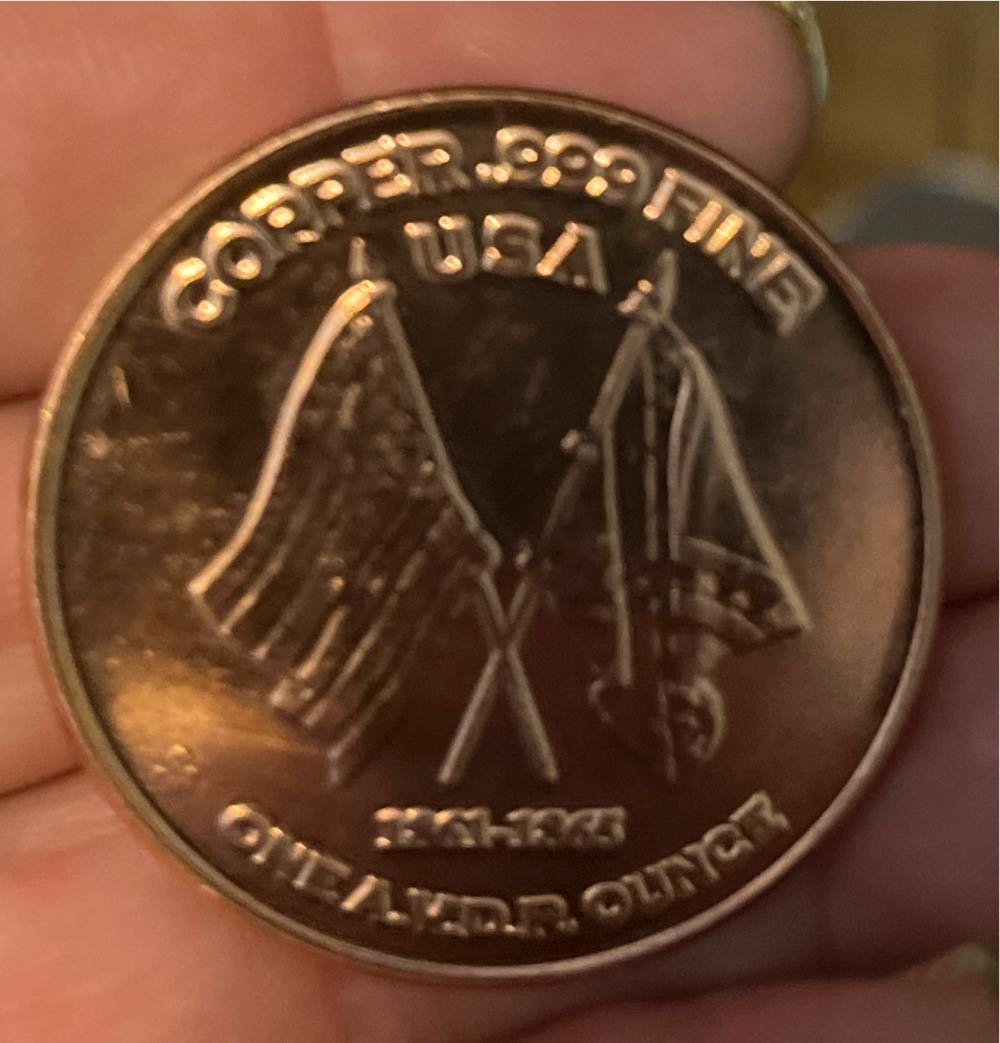 Civil War Robert E. Lee 1807-1870 Copper Commemertive Token  coin collectible - Main Image 2