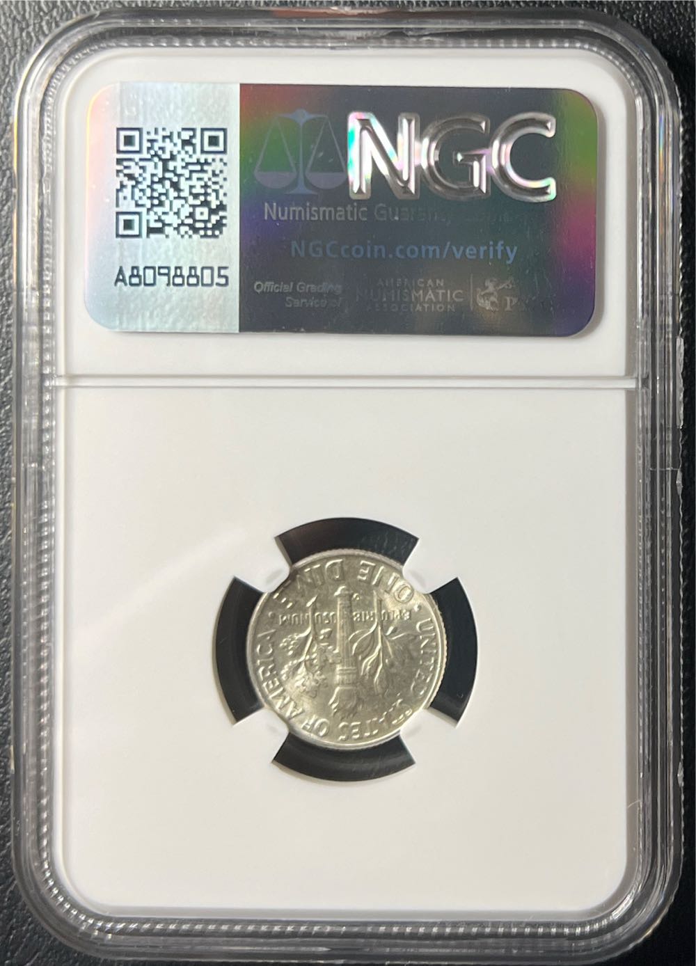 1951 D Roosevelt Dime NGC MS 63 FT  coin collectible - Main Image 2