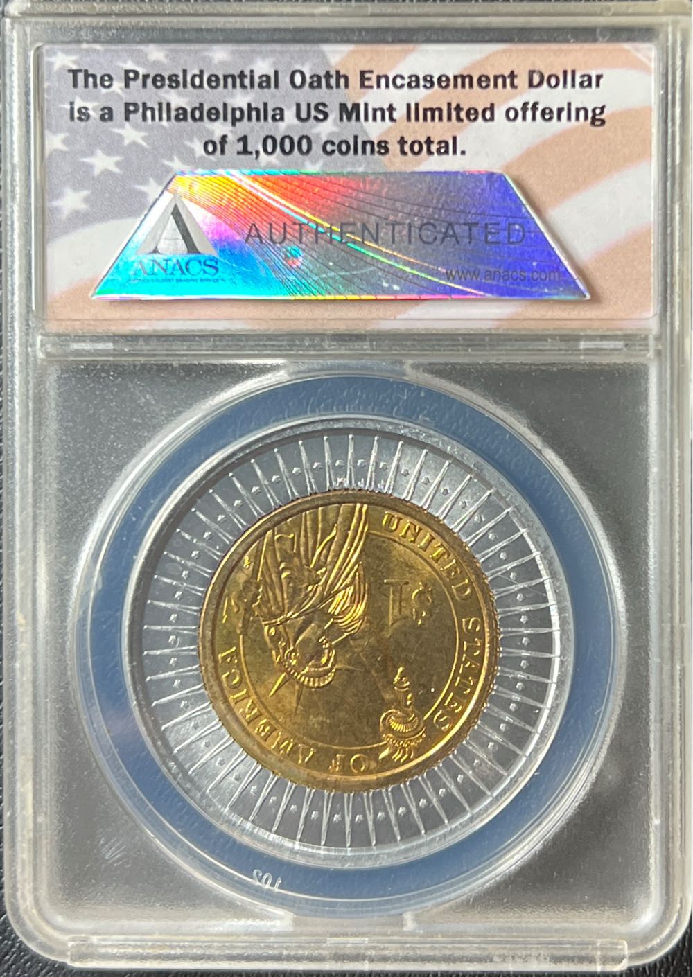 2007-D Presidential Oath Dollar James Madison ANACS MS66  coin collectible - Main Image 2