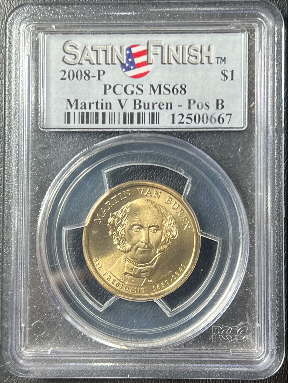 2017-S Roosevelt Dime Enhanced Uncirculated CAC MS69 Green Bean Sticker