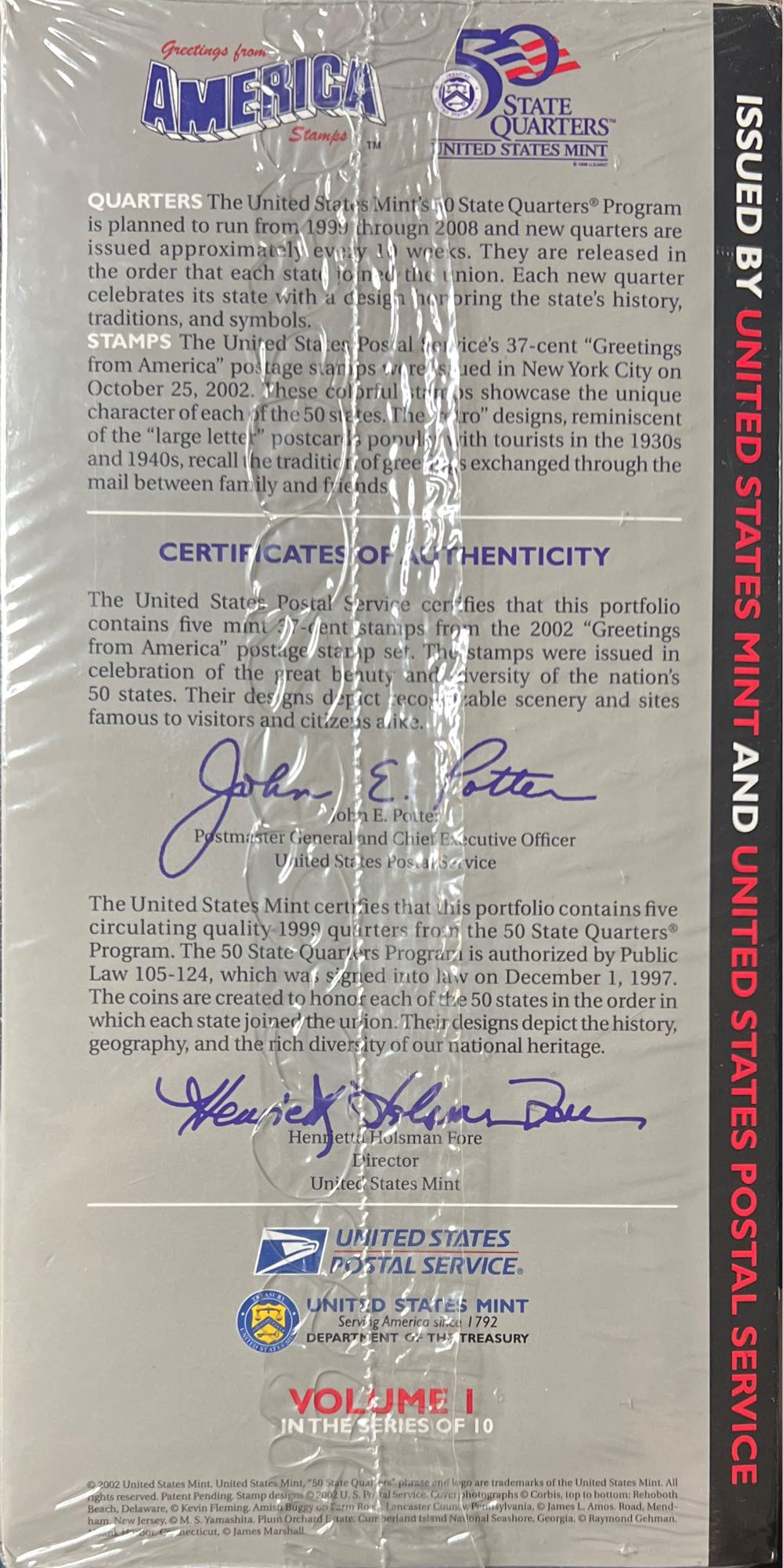 1999 50 State Quarters Greetings from America Portfolio  coin collectible - Main Image 2