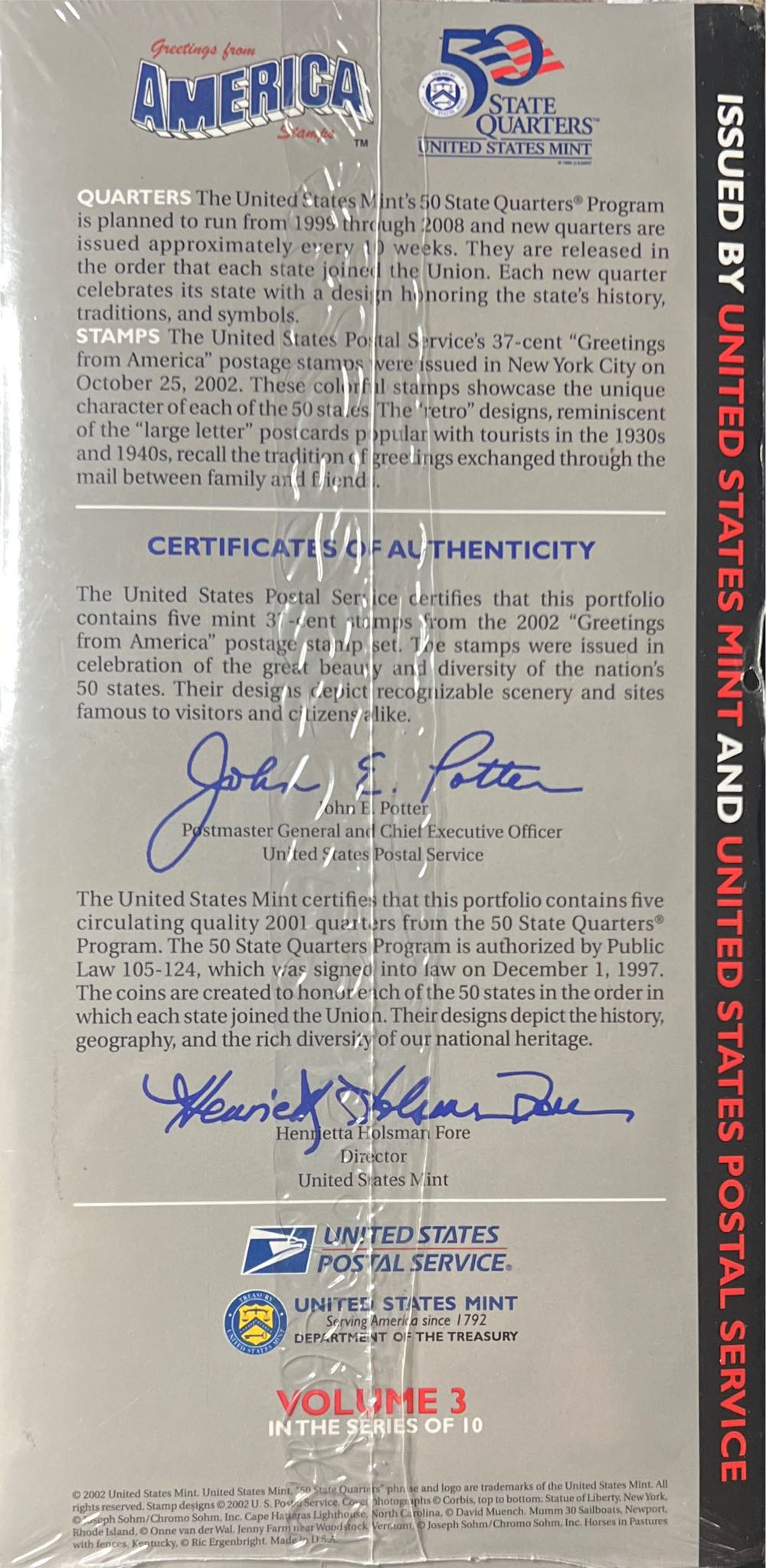 2001 50 State Quarters Greetings from America Portfolio  coin collectible - Main Image 2