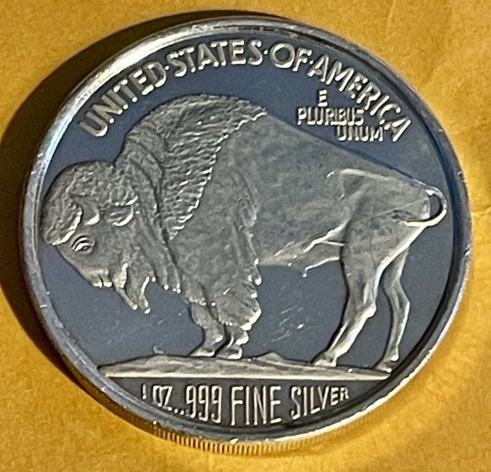 1 Troy Oz Buffalo .999 Fine Silver Round  coin collectible - Main Image 2