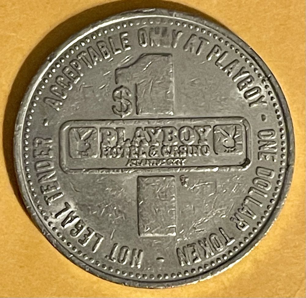 Playboy Hotel Casino $1 Token Atlantic City NJ  coin collectible - Main Image 2