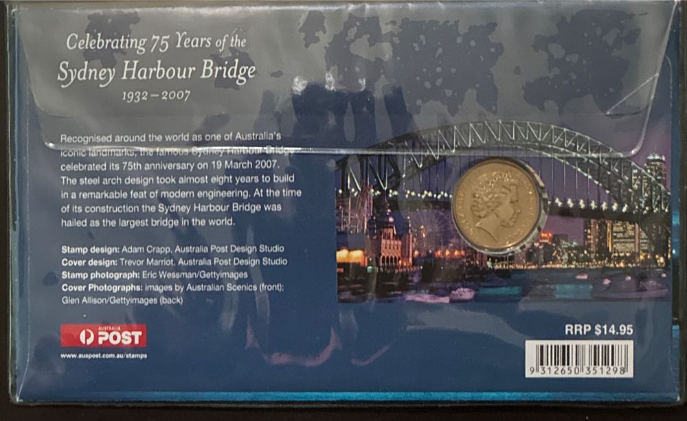 Celebrating 75 Years Of The Sydney Harbour Bridge PNC  coin collectible - Main Image 2