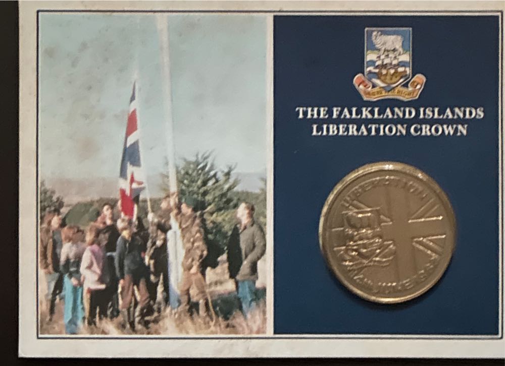 Falkland Islands 25th Anniversary Of Liberation 1 Crown  coin collectible - Main Image 3