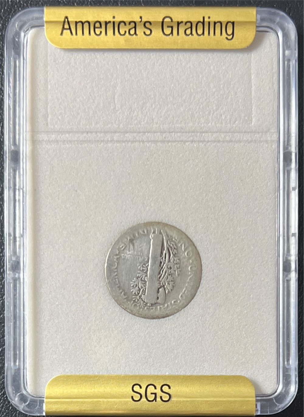 1927 P Mercury Dime SGS Circulated  coin collectible - Main Image 2