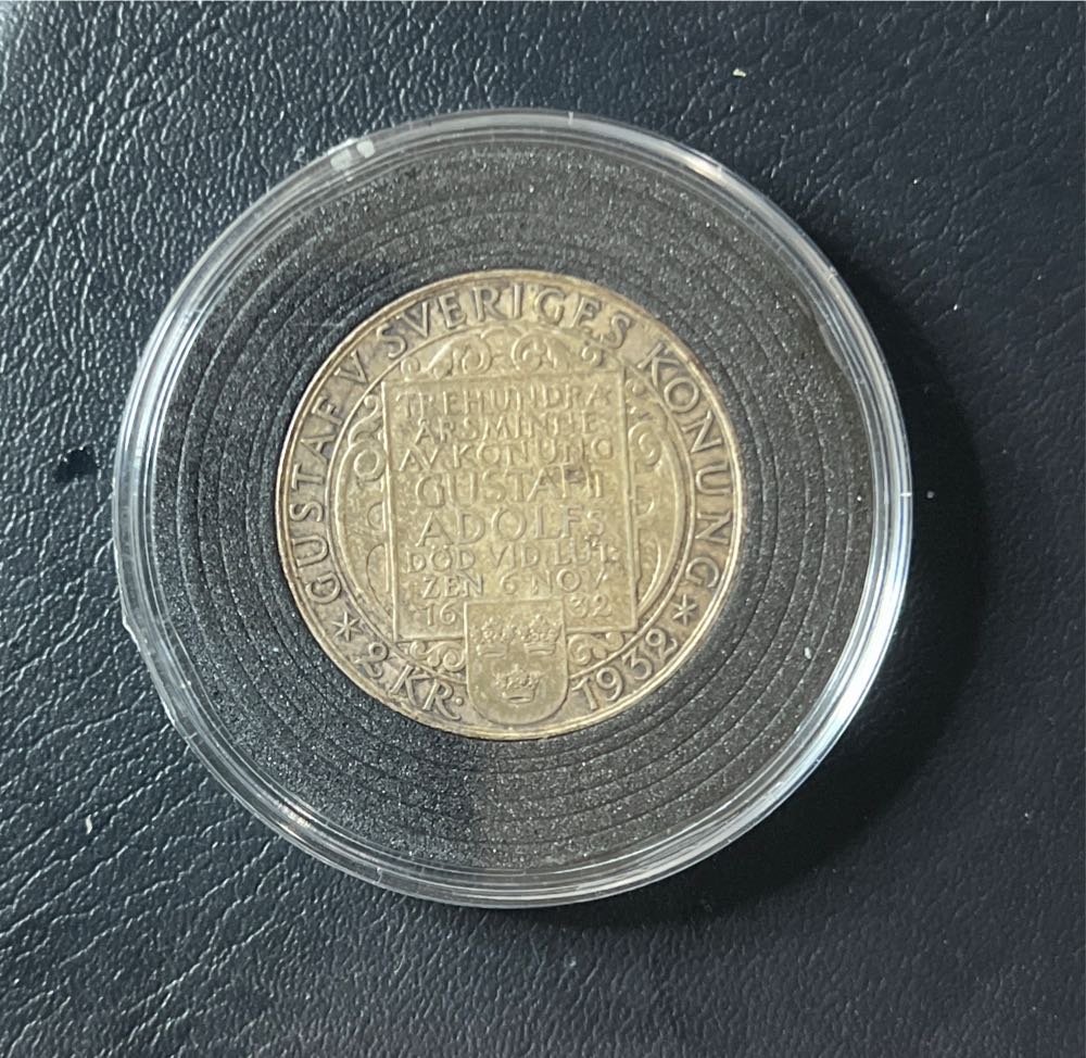 1932 G Sweden 2 Kronor  coin collectible - Main Image 2