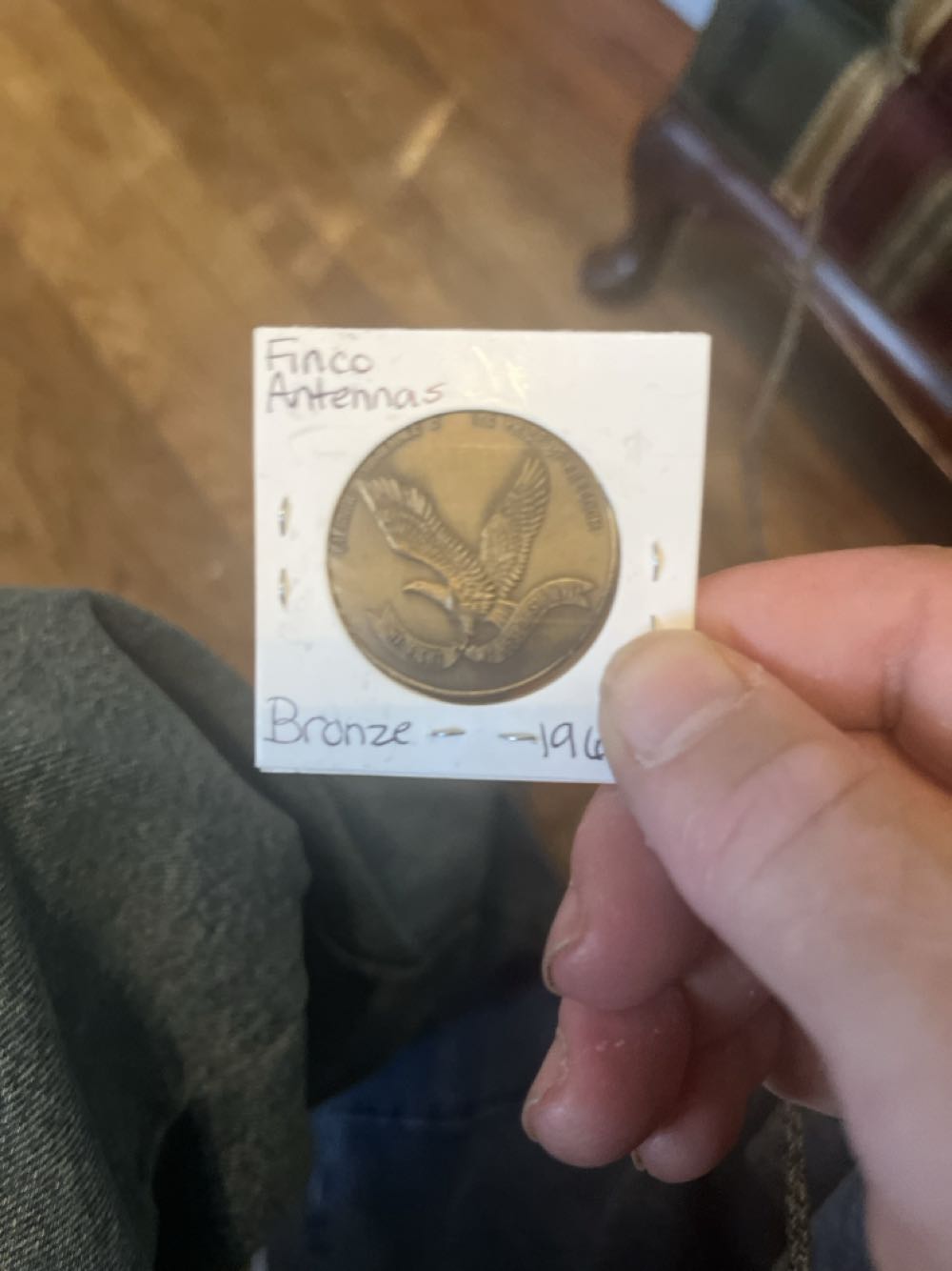 FINCO Antennas Bedford Ohio bronze medallion  coin collectible - Main Image 2