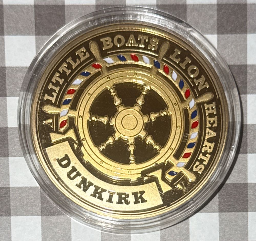 Spirit Of Dunkirk Gold Plated Coin - Little Boats Loin Hearts - K  coin collectible - Main Image 2