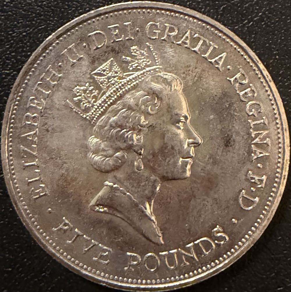 1990 Queen Mother 90th Birthday £5  coin collectible - Main Image 2
