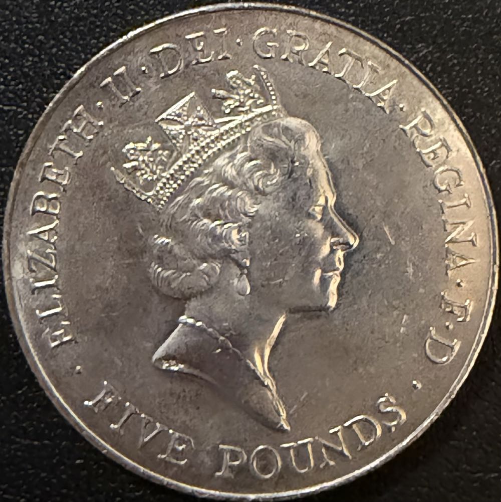 1996 Queens 70th Birthday £5  coin collectible - Main Image 2