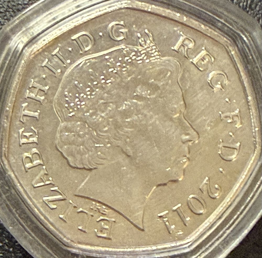 2011 Olympics High Jump 50p  coin collectible - Main Image 2