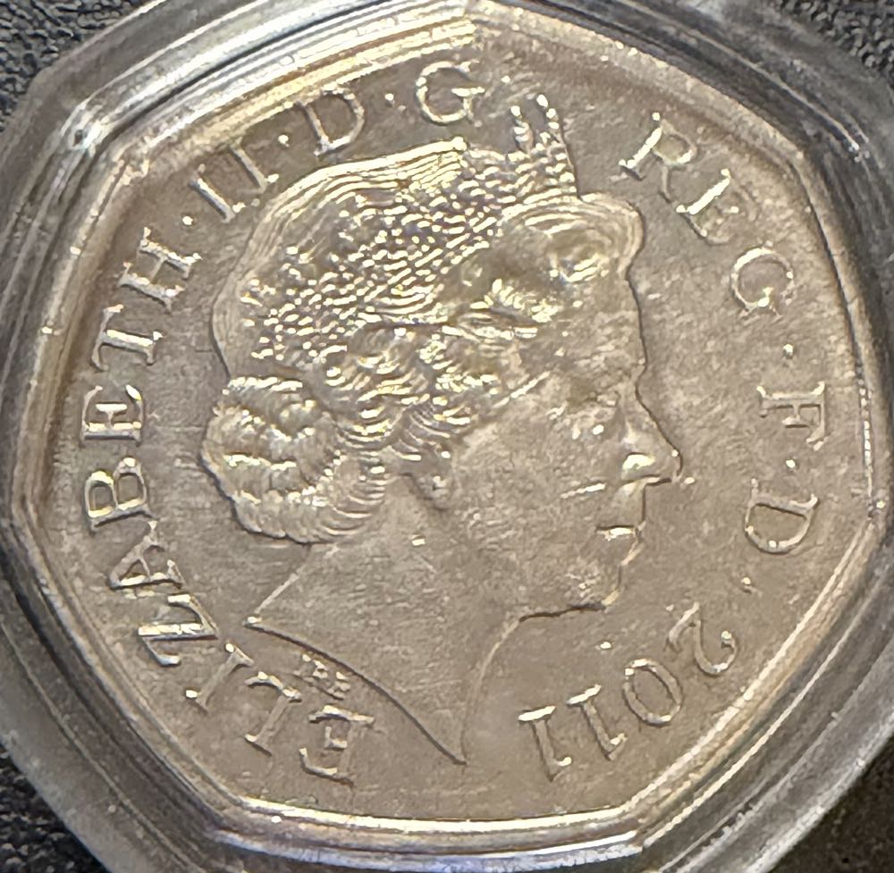 2011 Olympics Gymnastics 50p  coin collectible - Main Image 2