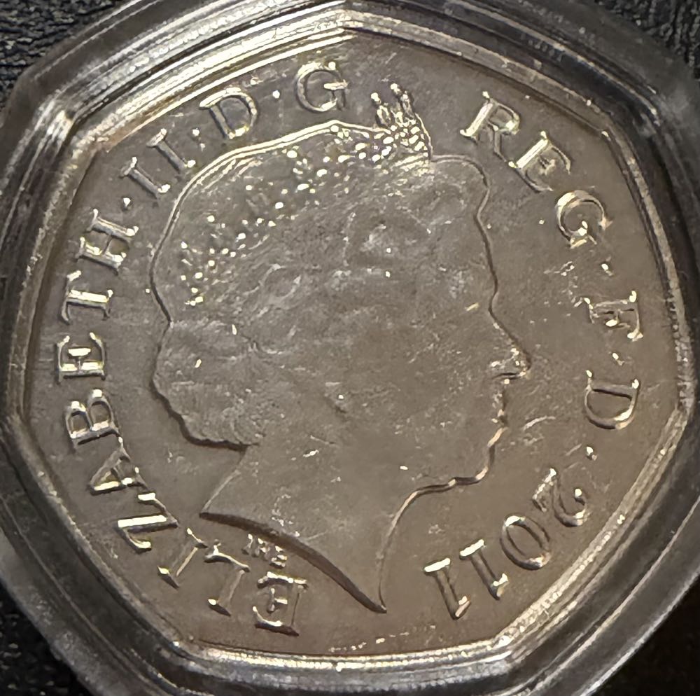 2011 Olympics Table Tennis 50p  coin collectible - Main Image 2