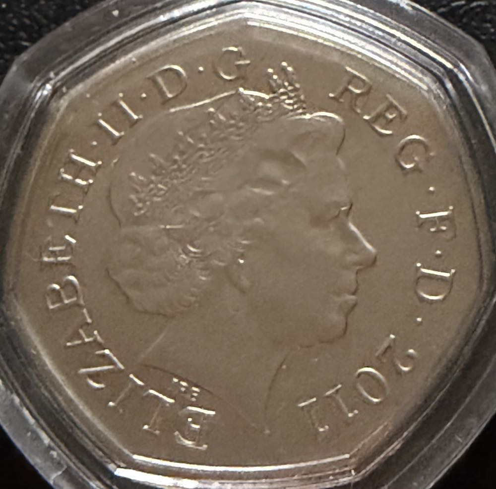 2011 Olympics Weightlifting 50p  coin collectible - Main Image 2